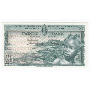 Belgian Congo 20 Francs 1959