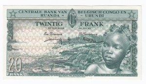 Belgian Congo 20 Francs 1959