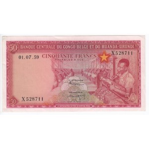 Belgian Congo 50 Francs 1959