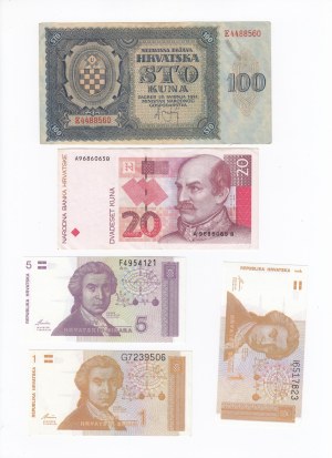 Group of Banknotes: Croatia (10)