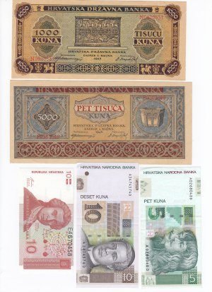 Group of Banknotes: Croatia (10)