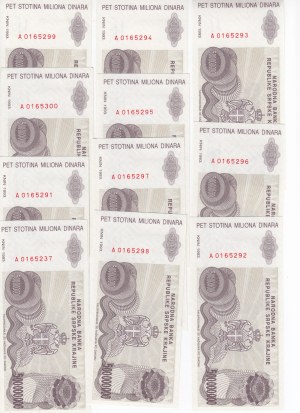 Group of Banknotes: Croatia, Serbia (17)