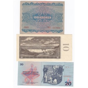 Group of Banknotes: Czechoslovakia, Austria (3)
