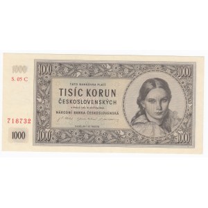 Czechoslovakia 1000 Korun 1945