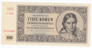 Czechoslovakia 1000 Korun 1945