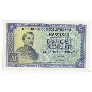 Czechoslovakia 20 Korun 1945