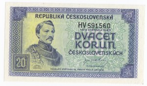 Czechoslovakia 20 Korun 1945
