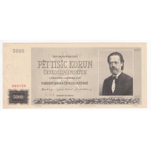 Československo 5000 korún 1945