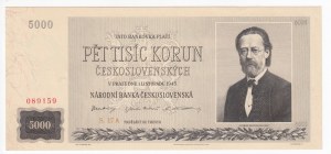 Czechoslovakia 5000 Korun 1945