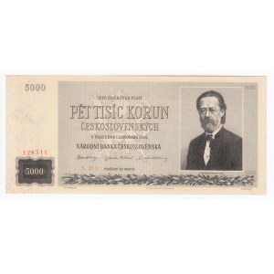 Czechoslovakia 5000 Korun 1945