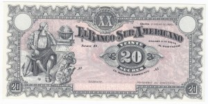 Ecuador 20 Sucres 1920