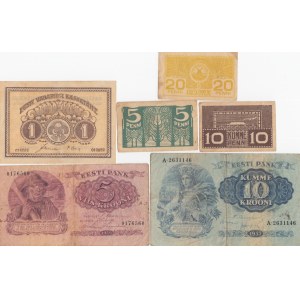 Group of Estonian Banknotes (6)