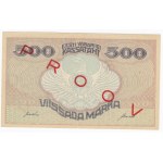 Estonia 500 Marka ND (1920-1921) - SPECIMEN