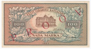 Estonia 100 Marka 1923 - SPECIMEN