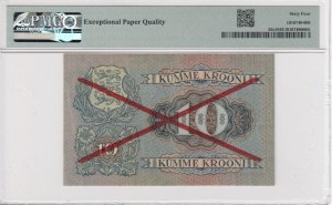 Estonia 10 Krooni 1928 - SPECIMEN - PMG 64 EPQ Choice Uncirculated