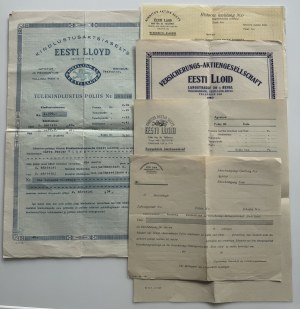 Estonia Lloyd’s Insurance Company Forms (5), 1920s-1930s