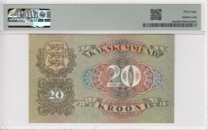 Estonia 20 Krooni 1932 - PMG 58 Choice About Unc