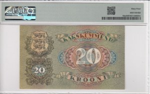 Estonia 20 Krooni 1932 - PMG 64 Choice Uncirculated
