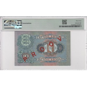 Estonia (Bank of Estonia) 10 Krooni 1937 - SPECIMEN - PMG 64 Choice Uncirculated