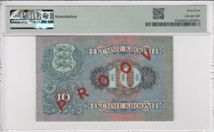 Estonia (Bank of Estonia) 10 Krooni 1937 - SPECIMEN - PMG 64 Choice Uncirculated