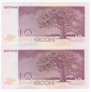 Estonia 10 Krooni 1991 - Consecutive numbers (2)