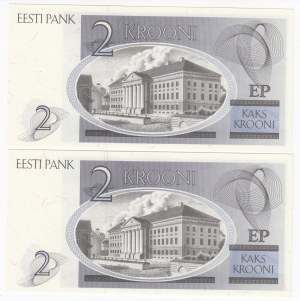 Estonia 2 Krooni 1992 - Consecutive numbers - Replacement (2)