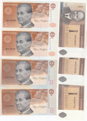 Group of Estonian Banknotes (18)
