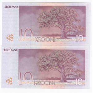 Estonia 10 Krooni 1994 - Consecutive numbers (2)