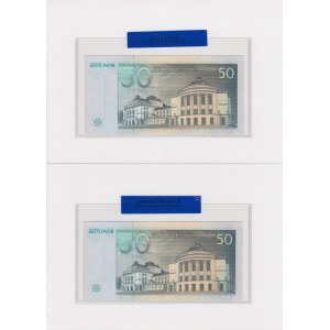 Estonia 50 Krooni 1994 - Uncirculated Banknote - Consecutive numbers (2)