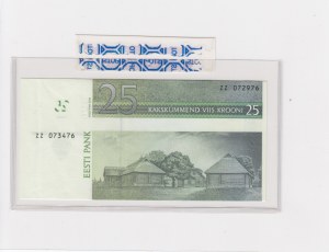 Estonia 25 Krooni 2002 - Cutting error - Replacement