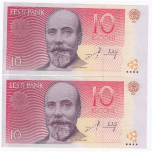 Estonia 10 Krooni 2006 - Consecutive numbers (2)