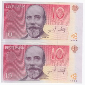 Estonia 10 Krooni 2006 - Consecutive numbers (2)