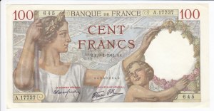 France 100 Francs 1941