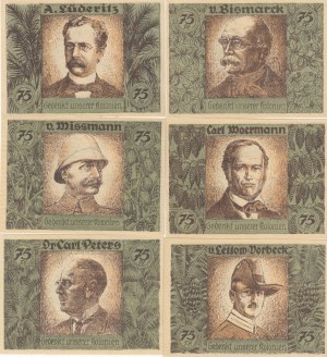 Germany 75 Pfennig 1921 (6) African Colonial Banknotes