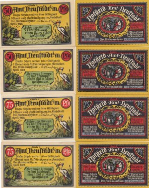 Germany 50 & 75 Pfennig 1922 (8) African Colonial Banknotes