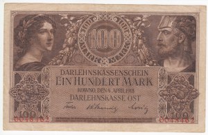 Germany (Occupation of Lithuania WWI, Kowno) 100 Mark 1918