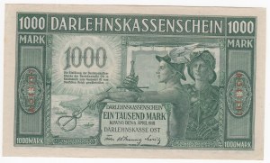 Germany (Occupation of Lithuania WWI, Kowno) 1000 Mark 1918