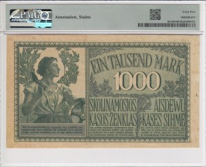 Germany (Occupation of Lithuania WWI, Kowno) 1000 Mark 1918 - PMG 45 Choice Extremely Fine