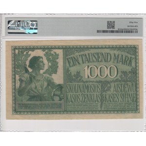 Germany (Occupation of Lithuania WWI, Kowno) 1000 Mark 1918 - PMG 55 About Uncirculated