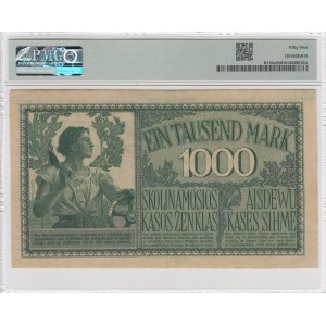 Germany (Occupation of Lithuania WWI, Kowno) 1000 Mark 1918 - PMG 55 About Uncirculated