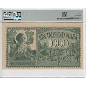 Germany (Occupation of Lithuania WWI, Kowno) 1000 Mark 1918 - PMG 58 Choice About Unc