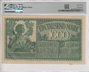 Germany (Occupation of Lithuania WWI, Kowno) 1000 Mark 1918 - PMG 63 Choice Uncirculated