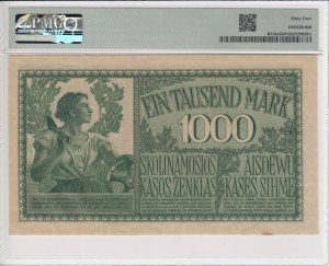 Germany (Occupation of Lithuania WWI, Kowno) 1000 Mark 1918 - PMG 64 Choice Uncirculated