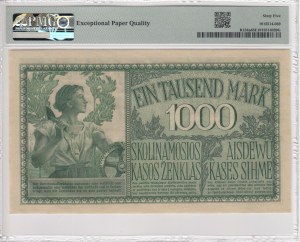 Germany (Occupation of Lithuania WWI, Kowno) 1000 Mark 1918 - PMG 65 EPQ Gem Uncirculated