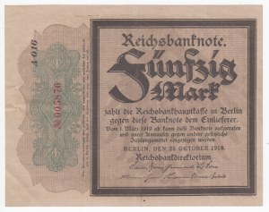 Germany 50 Mark 1918