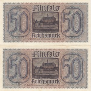 Germany 50 Reichsmark 1940 (2) Sequential #