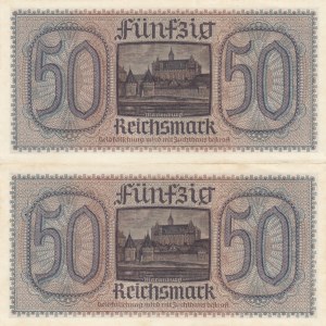 Germany 50 Reichsmark 1940 (2) Sequential #