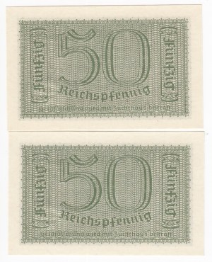 Germany 50 Reichspfennig ND (1940-1945) - Consecutive numbers (2)