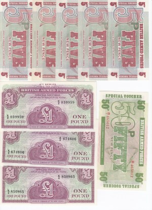 Group of Banknotes: Great Britain, British Armed Forces Special Vouchers (24)