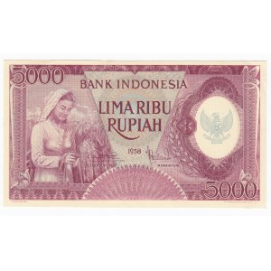 Indonesia 5000 Rupiah 1958